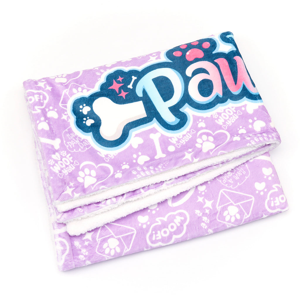 Purple Haze - Totally Pawsome Fleece Blanket