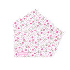 Floral-patterned dog bandana with a visible brand logo on a white background