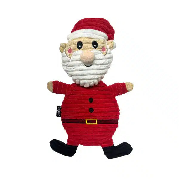 Christmas Santa & Reindeer Flattie Dog Toys