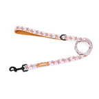 Dog leash with teddy bear pattern on a white background